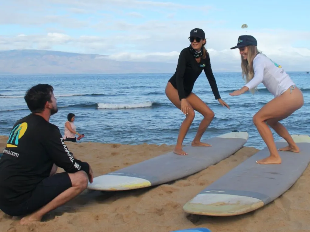 a group of people on a beach